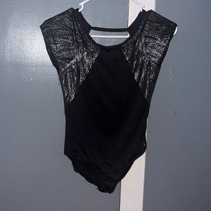 Large black shimmer FutureStar brand leotard